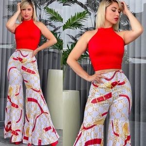 WOMENS PALAZZO PANTS SET SIZE MEDIUM